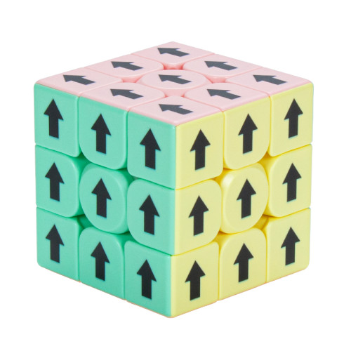 Cube 3x3 arrows UV Pastel