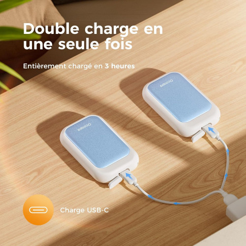 Chauffe-mains compacts magnétiques - Lot de 2