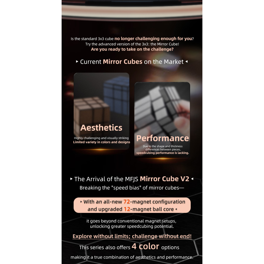 MoYu Mirror 3x3 V2 Ball Core UV Magnetique