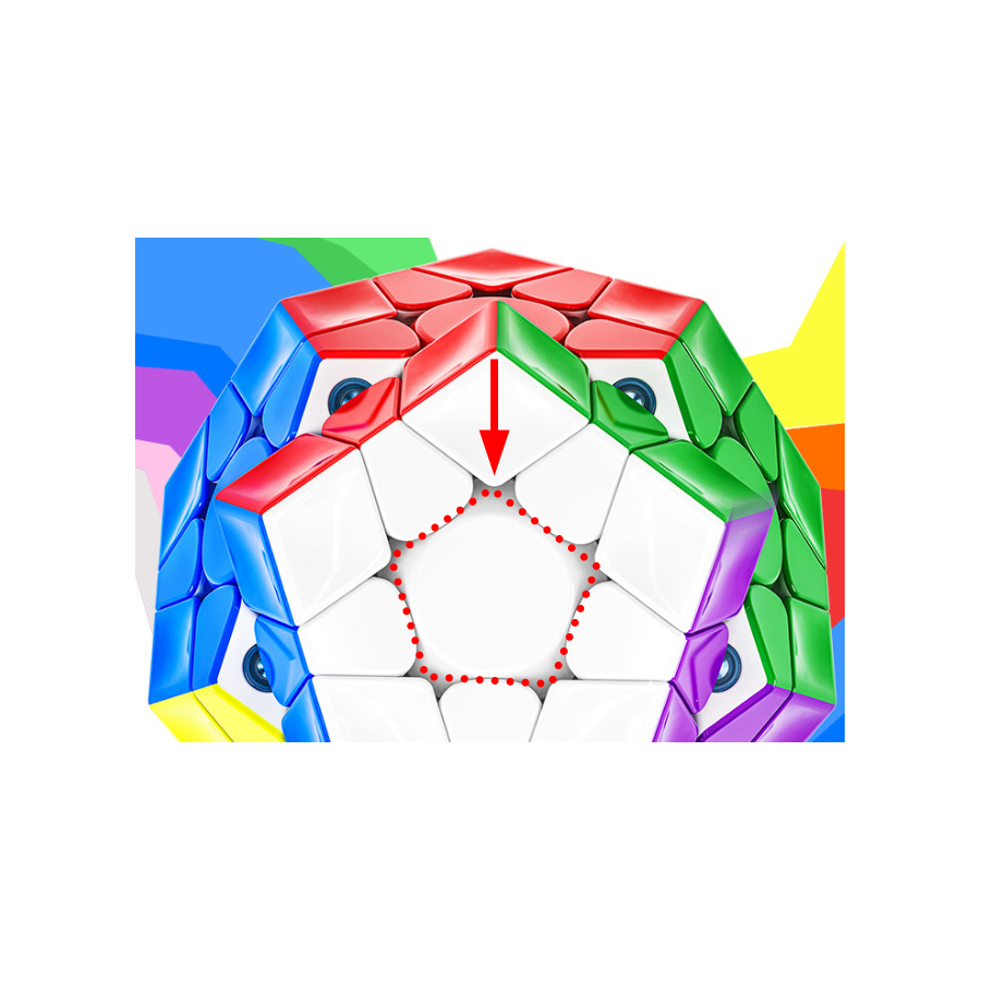 Centro blanco sin logo para GAN Megaminx V2...