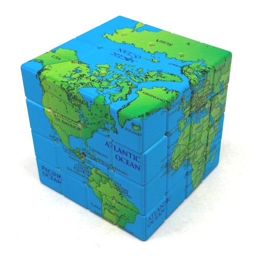 Cube 4x4 carte de la terre