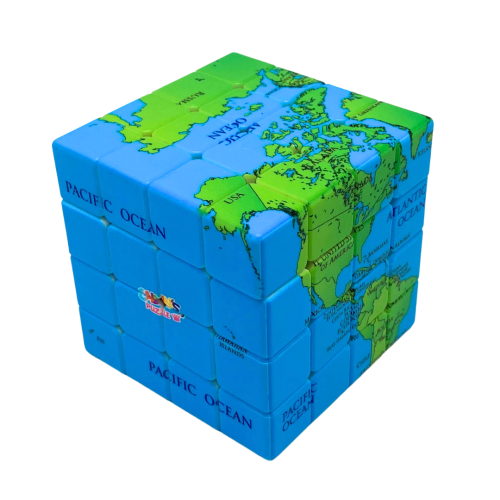 Cube 4x4 carte de la terre
