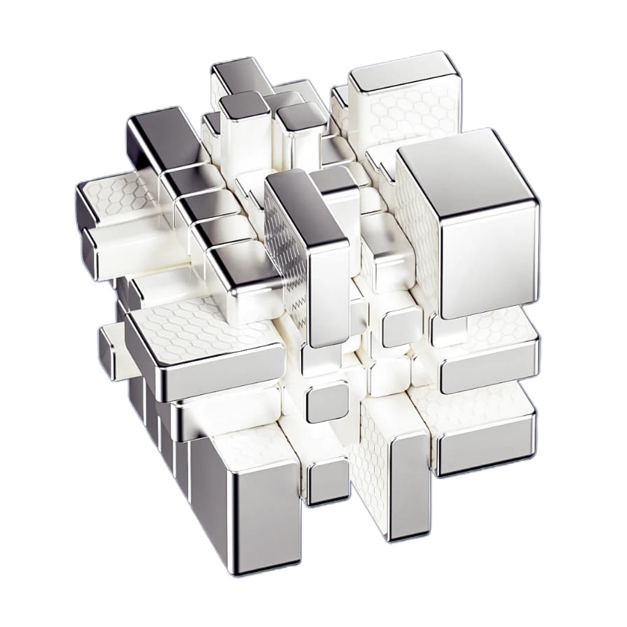 Galaxy 5x5 Mirror Cube Magnetique Métallisé