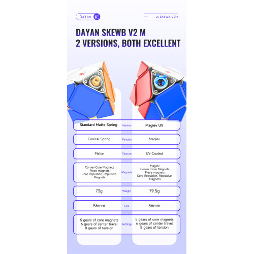 DaYan Skewb V2 Ball-Core Magnetique MagLev UV