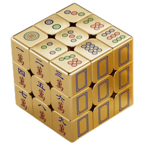 Golden Mahjong Cube magnetic