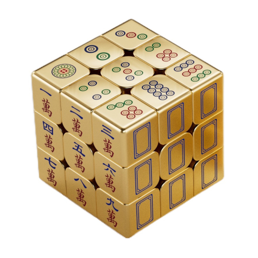 Golden Mahjong Cube magnetique