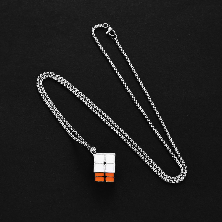 Metal 2x2 Cube Necklace