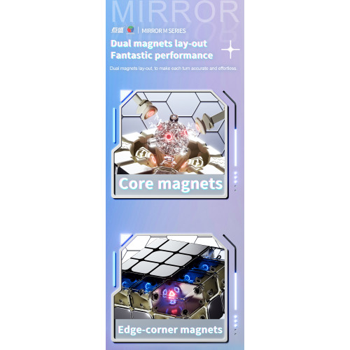 Galaxy 4x4 Ball-core Magnetic Mirror