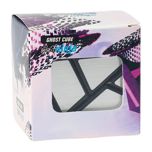 Ghost Cube 3x3 noir stickers argent