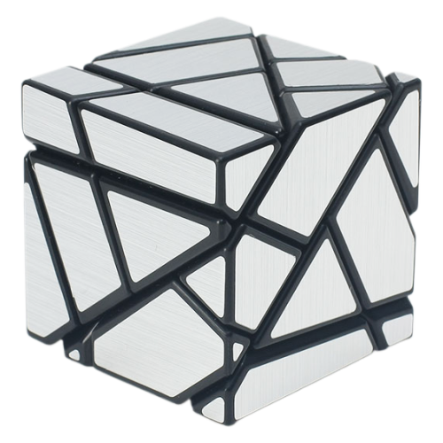 Ghost Cubo 3x3 pegatinas negras plateadaso