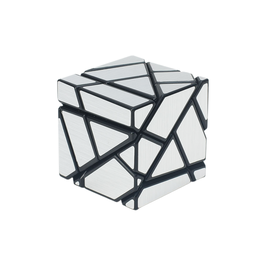Ghost Cube 3x3 noir stickers argent