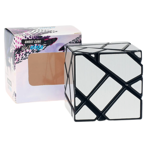 Ghost Cubo 3x3 pegatinas negras plateadaso