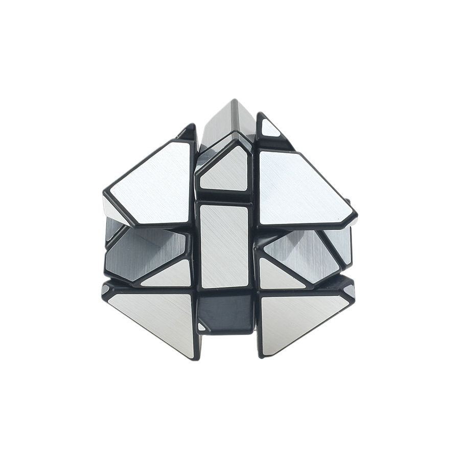 Ghost Cubo 3x3 pegatinas negras plateadaso
