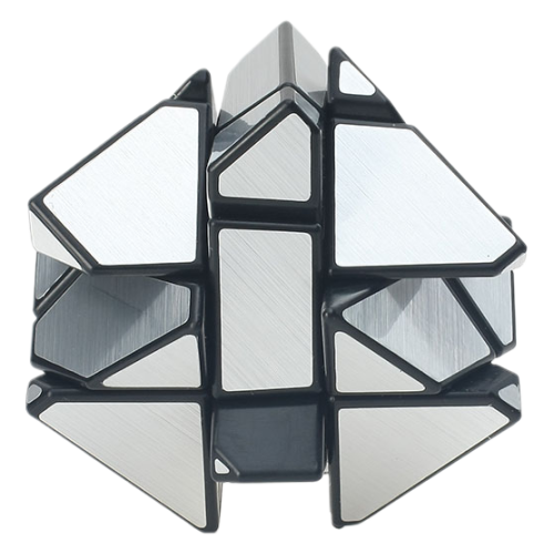 Ghost Cubo 3x3 pegatinas negras plateadaso