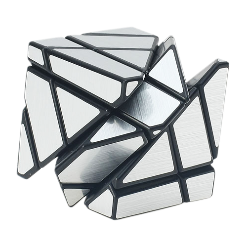 Ghost Cubo 3x3 pegatinas negras plateadaso