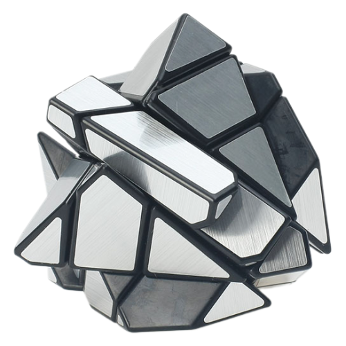 Ghost Cube 3x3 noir stickers argent