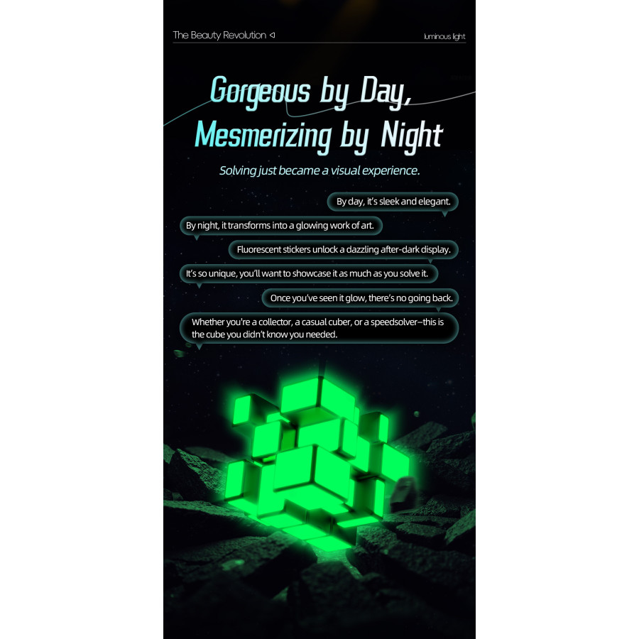 QiYi Mirror Fluorescent stickers