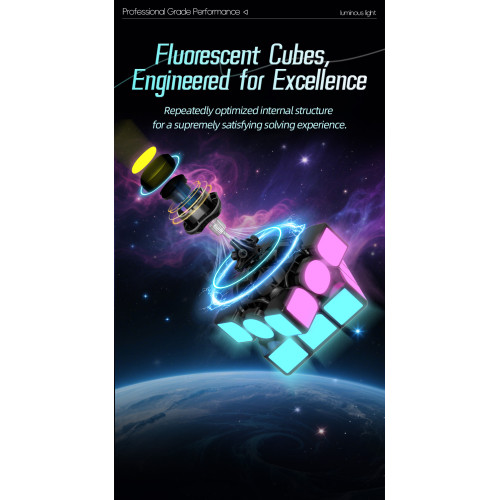 QiYi 3x3 Magnétique Fluorescent stickers