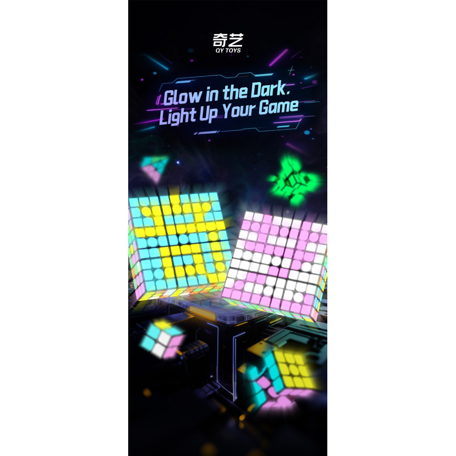 QiYi 2x2 Magnétique Fluorescent stickers