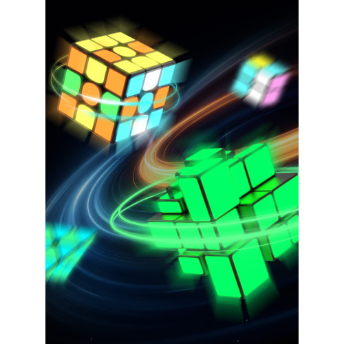 QiYi 2x2 Magnétique Fluorescent stickers