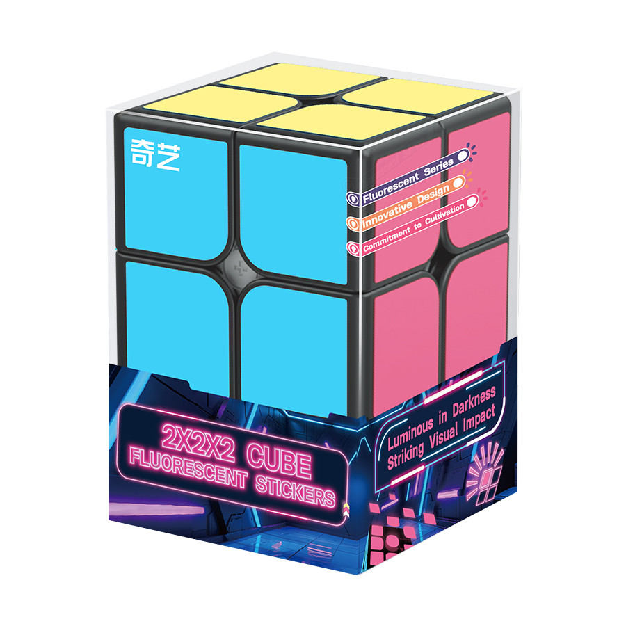 QiYi 2x2 Magnetic Fluorescent stickers