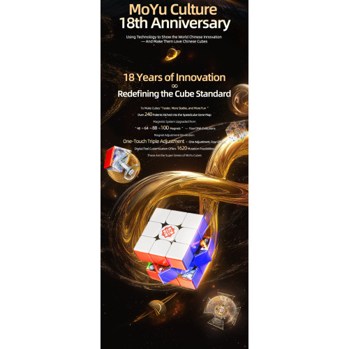 WeiLong V11 3x3 Ball-Core MagLev UV 18e anniversaire
