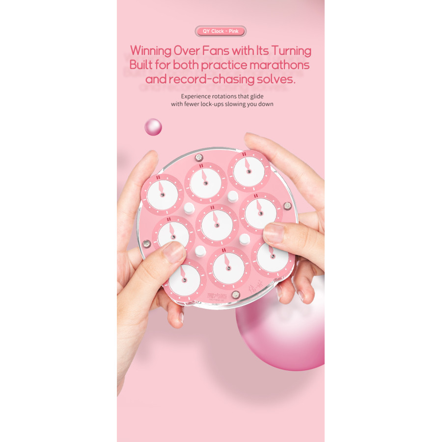 Qiyi Magnetic Clock Pink