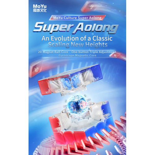 MoYu Super Aolong 3x3 AI 20 aimants Ball-Core MagLev UV