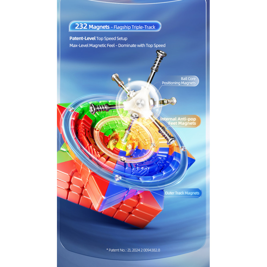 Moyu AoFu V5 7x7 Triple Track Magnetico UV