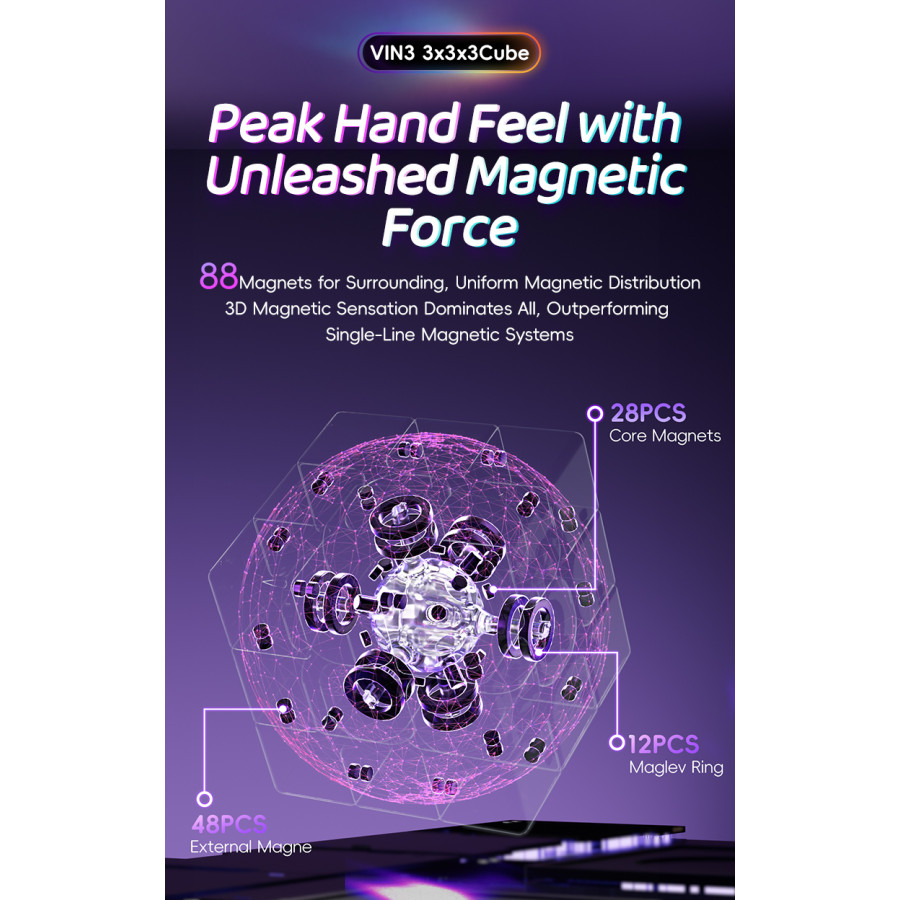 VinCube 3x3 Nova Maglev Ball Core UV