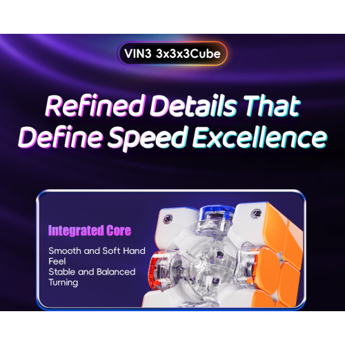 VinCube 3x3 Nova Maglev Ball Core UV