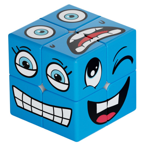 Cube "Faces" bleu 2x2