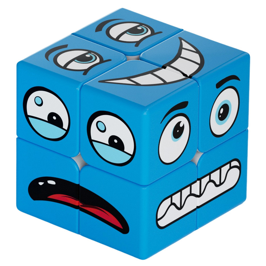 Cube "Faces" bleu 2x2