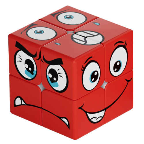 Cube "Faces" rouge 2x2