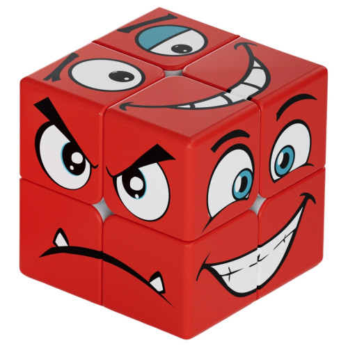 Cube "Faces" rouge 2x2 2