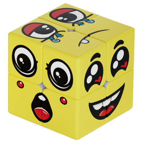 Cube "Faces" jaune 2x2
