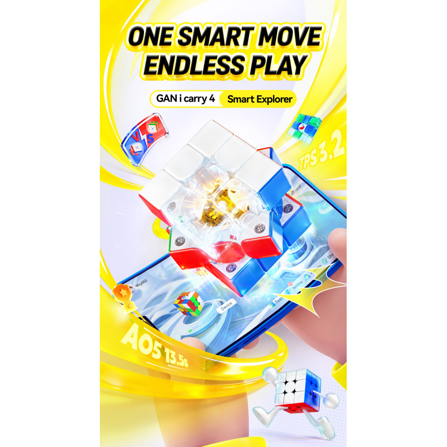 GAN i Carry 4 Frosted Smart Cube Bluetooth