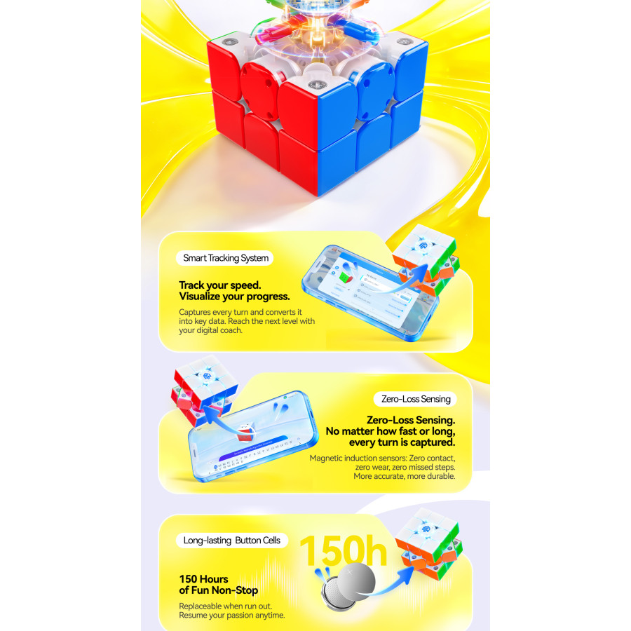 GAN i Carry 4 Frosted Smart Cube Bluetooth