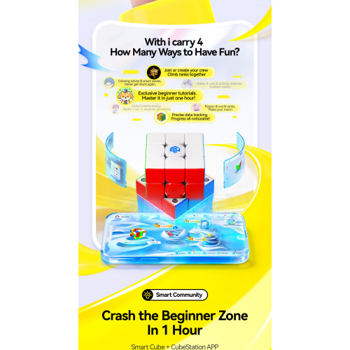 GAN i Carry 4 Frosted Smart Cube Bluetooth