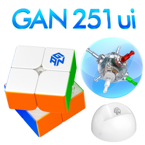 GAN 251 UI 2x2 Smart Cube Magnetic, Ball-Core, UV Bluetooth