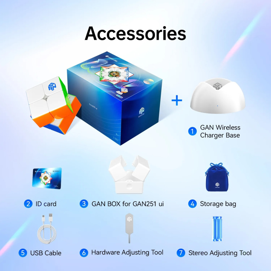 GAN 251 UI 2x2 Smart Cube Magnetic, Ball-Core,...