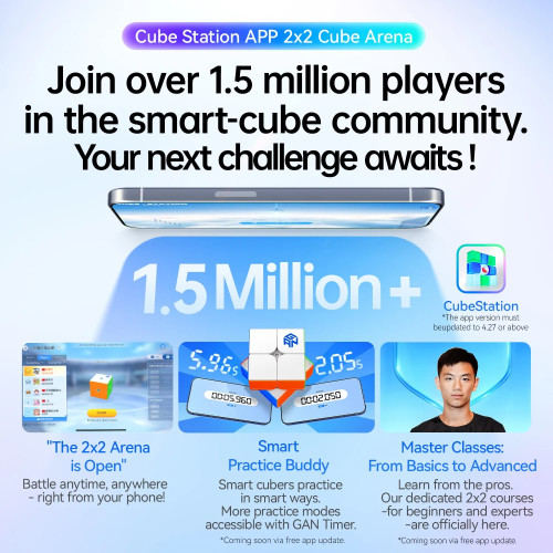 GAN 251 UI 2x2 Smart Cube Magnetic, Ball-Core, UV Bluetooth