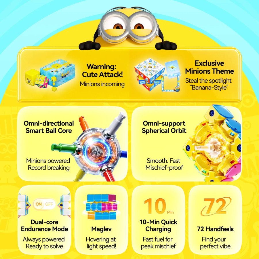 GAN i4 Maglev 3x3 Bluetooth Smart Cube Minions...