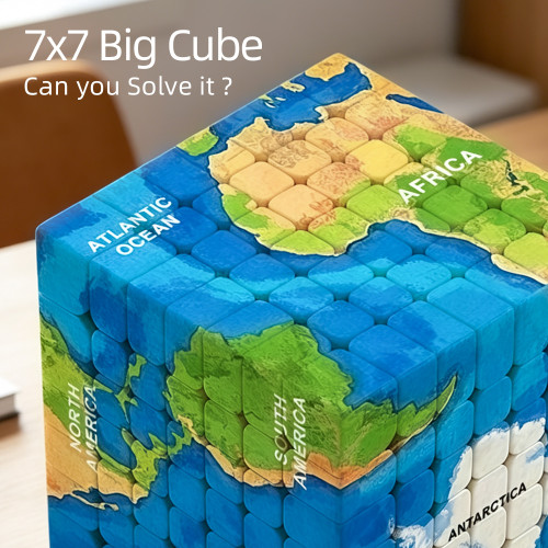 Cube 7x7 carte du monde