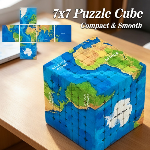 Cube 7x7 carte du monde