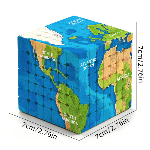 Cube 7x7 carte du monde