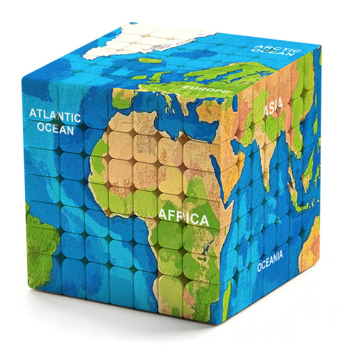 Cube 7x7 carte du monde