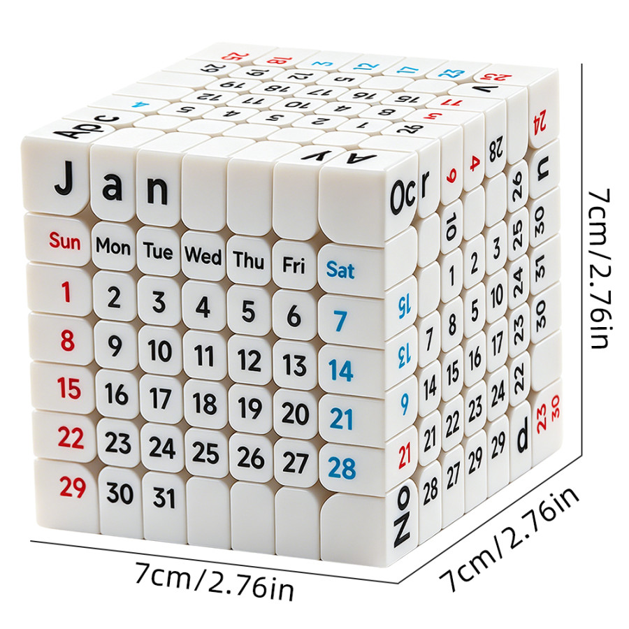 7x7 Calendar cube