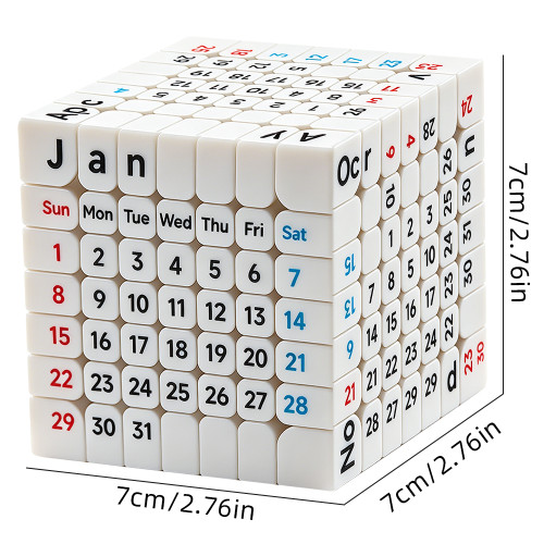 7x7 Calendar cube