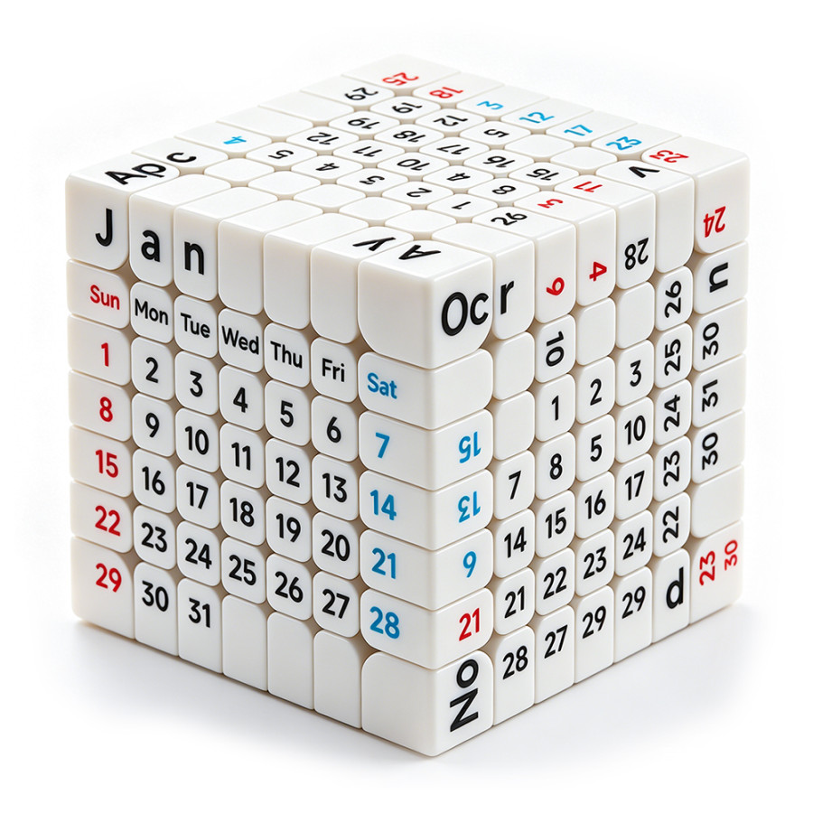 7x7 Calendar cube